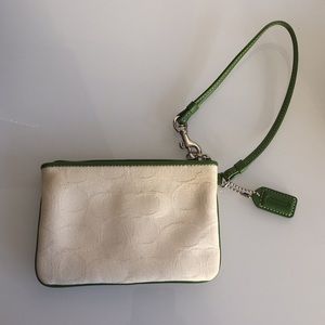 *SOLD* Cream COACH Wristlet